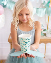 Load image into Gallery viewer, Mermaid Tail Paper Party Cups 12 oz