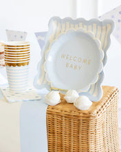 Load image into Gallery viewer, Welcome Baby Blue Plate