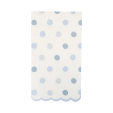 Load image into Gallery viewer, Baby Blue Polka Dot Dinner Napkin