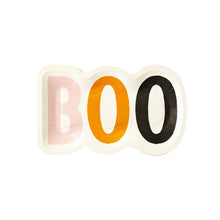 Load image into Gallery viewer, Hey Pumpkin Boo Shaped Paper Plate