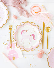 Load image into Gallery viewer, Pink Unicorn Ruffle Edge Plate