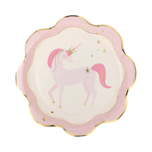 Load image into Gallery viewer, Pink Unicorn Ruffle Edge Plate