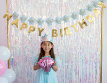 Load image into Gallery viewer, Mermaid Happy Birthday Puffy Felt Banner