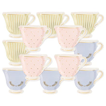 Load image into Gallery viewer, Tea Party Cup Shaped Paper Plate Set - 3 Colors