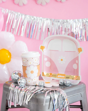 Load image into Gallery viewer, Disco Daisy Van Shaped Paper Plate