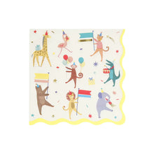 Load image into Gallery viewer, Meri Meri Animal Parade Large Napkins