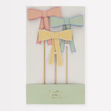 Load image into Gallery viewer, Meri Meri Pastel Bow Cake Toppers