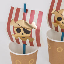 Load image into Gallery viewer, Meri Meri Pirate Cup & Straws Set