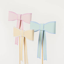 Load image into Gallery viewer, Meri Meri Pastel Bow Cake Toppers