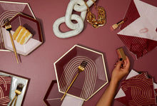 Load image into Gallery viewer, Bordeaux Maroon Arch Large Plate