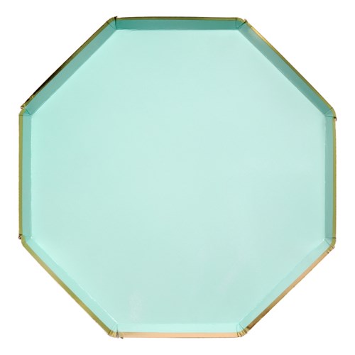 Large Mint Octagonal Plate Meri Meri Party Supplies Canada Lolli