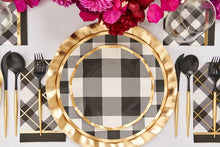 Load image into Gallery viewer, Black Buffalo Check Cocktail Napkin