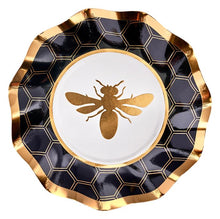 Load image into Gallery viewer, Honeybee Wavy Dessert Plate