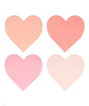 Load image into Gallery viewer, Meri Meri Pink Tone Large Heart Napkins