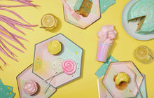 Load image into Gallery viewer, Pastel Ombre Splatter Large Paper Plates