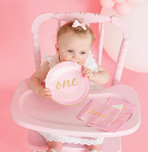 Load image into Gallery viewer, Milestone Onederland Pink Dessert Plate