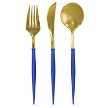 Load image into Gallery viewer, Blue and Gold Bella Cutlery (reusable set)