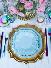 Load image into Gallery viewer, Sky Blue Scalloped Side Plates
