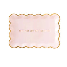 Load image into Gallery viewer, Cake By Courtney Scalloped Rectangle Paper Plate