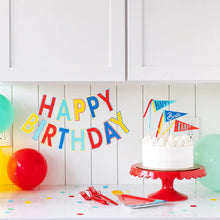 Load image into Gallery viewer, Blue Birthday "Happy Birthday" Banner