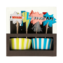 Load image into Gallery viewer, Meri Meri Superhero Cupcake Kit