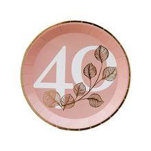 Load image into Gallery viewer, Milestone Blush 40th Dessert Plate