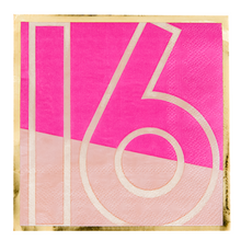 Load image into Gallery viewer, Milestone Sweet "16" Cocktail Napkin