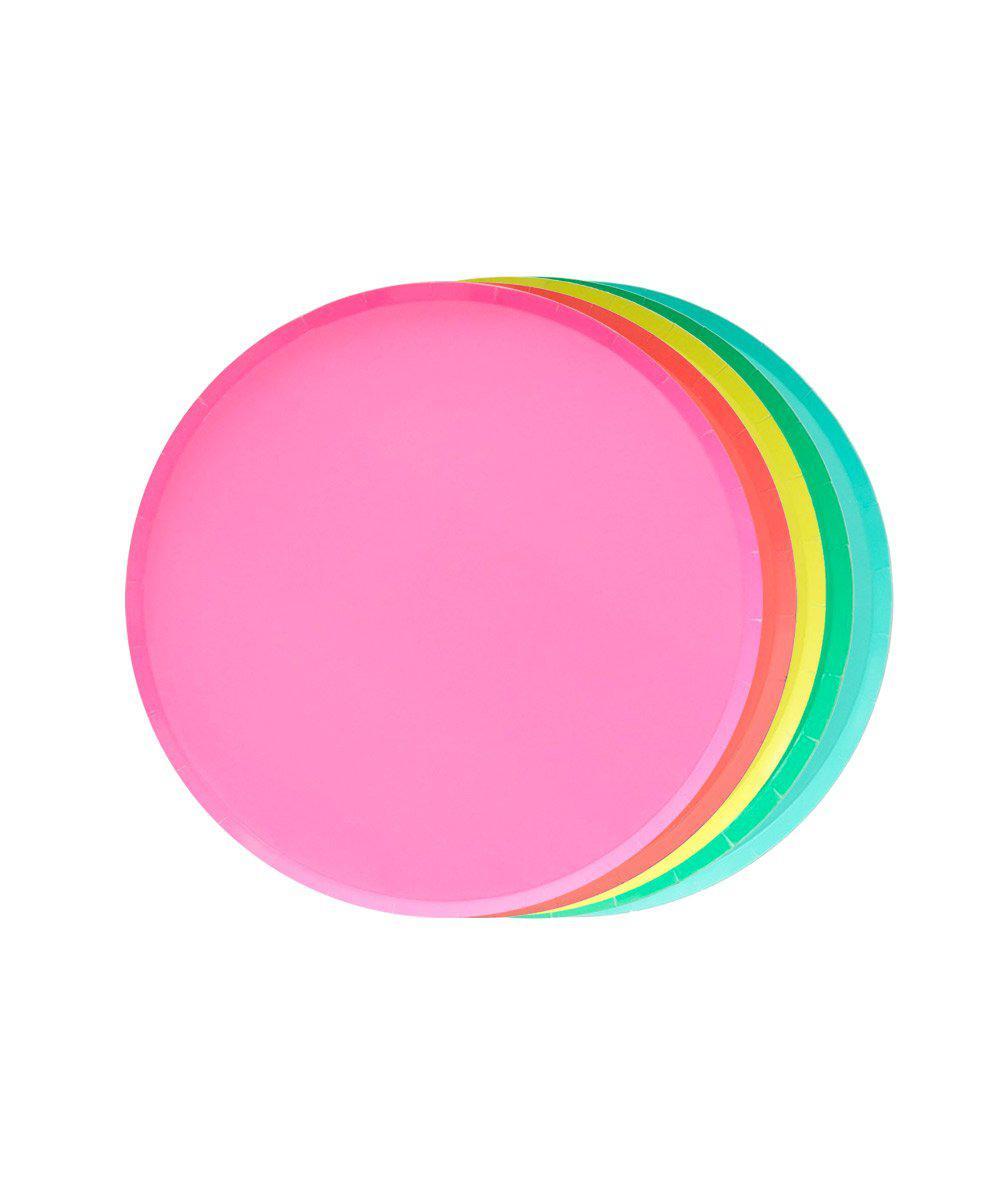 Rainbow Small Round Plates Lolli and Confetti Party Shop