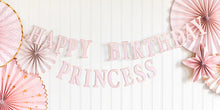 Load image into Gallery viewer, Princess Happy Birthday Banner