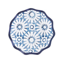 Load image into Gallery viewer, Indigo Batik Wavy Dessert Plate