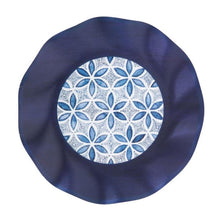 Load image into Gallery viewer, Indigo Batik Wavy Salad/Side Plate