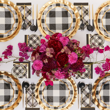 Load image into Gallery viewer, Black Buffalo Check Cocktail Napkin
