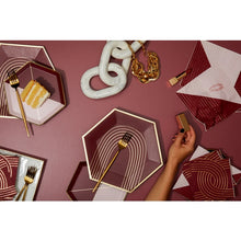 Load image into Gallery viewer, Bordeaux Maroon Arch Large Plate