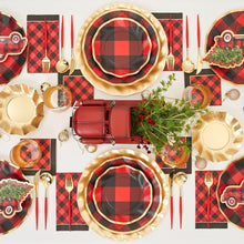 Load image into Gallery viewer, Holiday Buffalo Check Wavy Side Plate