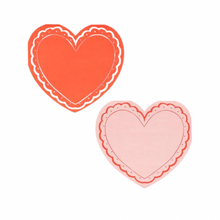 Load image into Gallery viewer, Meri Meri Lacy Heart Large Napkins