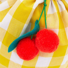 Load image into Gallery viewer, Meri Meri Cherry Gingham Drawstring