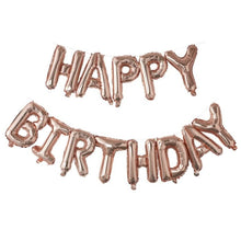 Load image into Gallery viewer, Happy Birthday Rose Gold Balloon Bunting