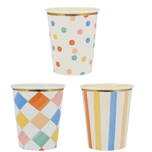 Meri Meri  Colorful Pattern Cups