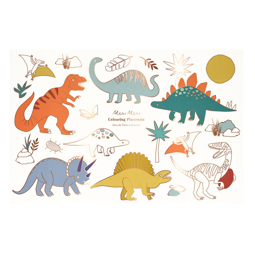 Meri Meri Dinosaurs Coloring Placemats