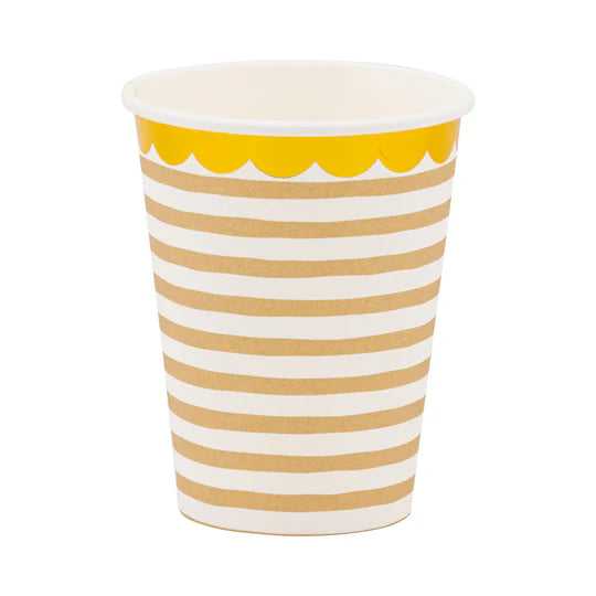 Tan Striped Cup