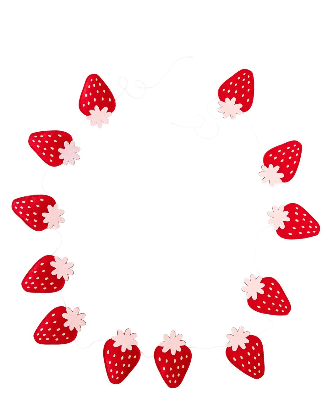 Puffy Strawberry Felt Banner