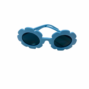 Blue Kids Flower Sunglasses