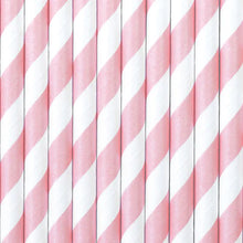 Load image into Gallery viewer, Pink Striped Paper Straws
