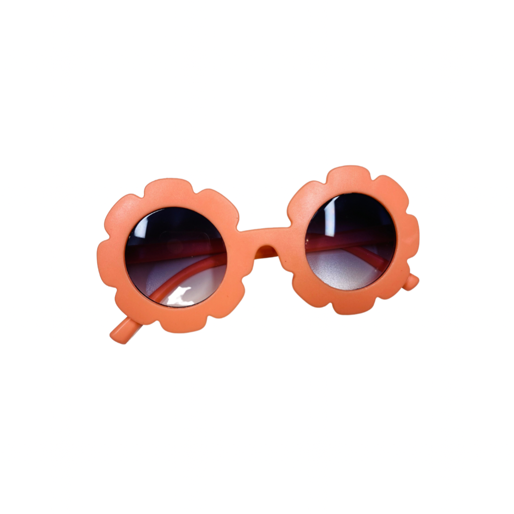 Peach Kids Flower Sunglasses