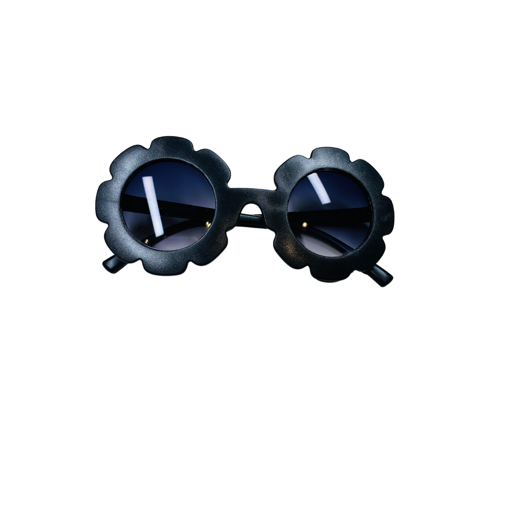 Black Kids Flower Sunglasses