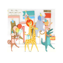 Load image into Gallery viewer, Meri Meri Animal Parade Cake Wrap &amp; Toppers
