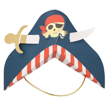 Load image into Gallery viewer, Meri Meri  Blue Pirate Party Hats
