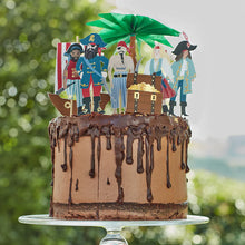 Load image into Gallery viewer, Meri Meri Pirates &amp; Palm Tree Cake Toppers
