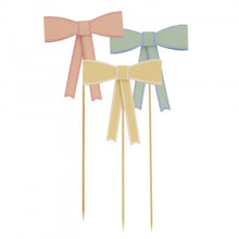 Load image into Gallery viewer, Meri Meri Pastel Bow Cake Toppers
