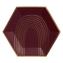 Load image into Gallery viewer, Bordeaux Maroon Arch Large Plate

